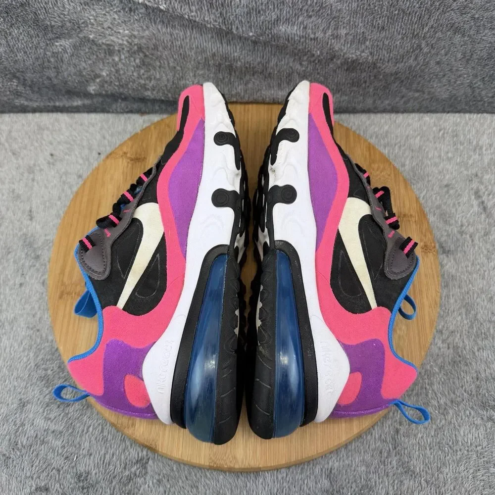 Nike Air Max 270 React Shoes Boys Size 7Y Pink Black Running Sneakers BQ0101-001